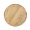 Coffee Table 32’’ Round Traylike Top Black Natural Brown Mango Wood BM326472