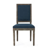 Dining Side Chair Set of 2 Traditional Style Navy Blue Polyester BM326481