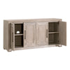 Sideboard Buffet Cabinet 4 Doors Oak Gray Solid Acacia Wood 70x19x32 BM326485