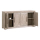 Sideboard Buffet Cabinet 4 Doors Oak Gray Solid Acacia Wood 70x19x32 BM326485