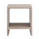 Gia Side End Table Gray Solid Acacia Wood 1 Shelf Square 20’’ Top BM326487