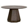 Tigo Dining Table Round 54’’ Brown Wood Modern Tapered Pedestal Base BM326489
