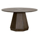 Tigo Dining Table Round 54’’ Brown Wood Modern Tapered Pedestal Base BM326489