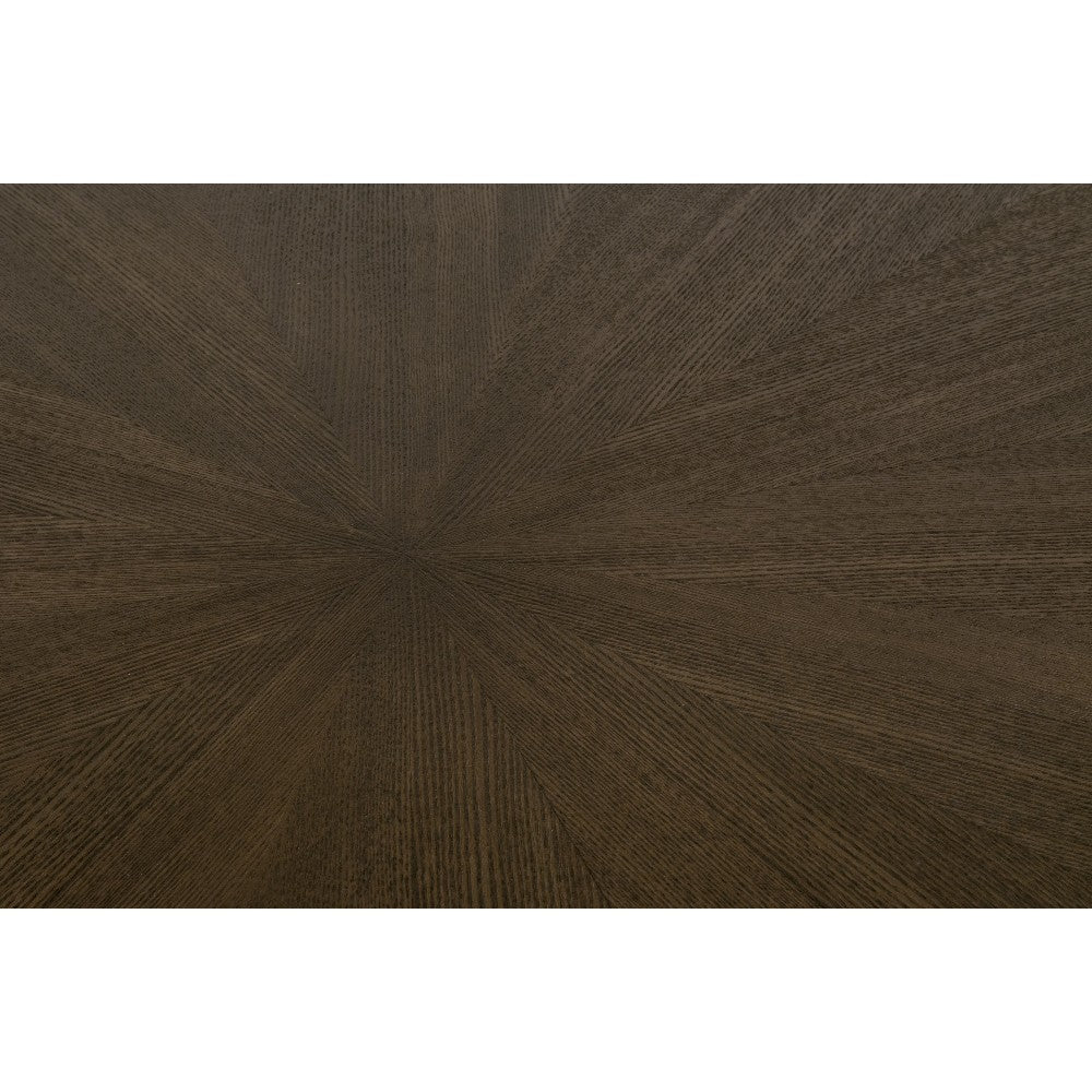 Tigo Dining Table Round 54’’ Brown Wood Modern Tapered Pedestal Base BM326489