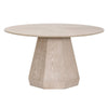 Tigo Dining Table Round 54’’ Light Gray Wood Modern Pedestal Base BM326490