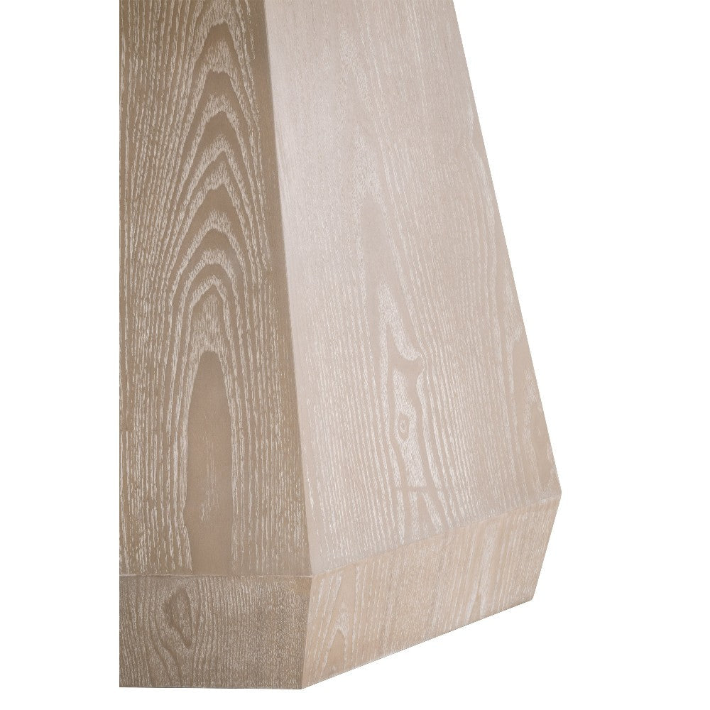 Tigo Dining Table Round 54’’ Light Gray Wood Modern Pedestal Base BM326490