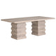 Dining Table, Gray Acacia Wood, Extendable 84-120" Rectangular Top
