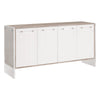 Sofi Media Sideboard Cabinet, White Shagreen Gray Acacia Wood, 67x19