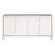 Sofi Media Sideboard Cabinet White Shagreen Gray Acacia Wood 67x19 BM326492