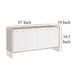 Sofi Media Sideboard Cabinet White Shagreen Gray Acacia Wood 67x19 BM326492