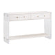 Sofi Console Table, White Shagreen, Brushed Brass, 2 Drawers, 52"