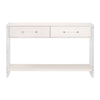 Sofi Console Table White Shagreen Brushed Brass 2 Drawers 52’’ BM326494