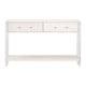 Sofi Console Table White Shagreen Brushed Brass 2 Drawers 52’’ BM326494