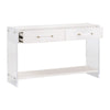Sofi Console Table White Shagreen Brushed Brass 2 Drawers 52’’ BM326494