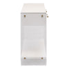 Sofi Console Table White Shagreen Brushed Brass 2 Drawers 52’’ BM326494
