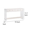 Sofi Console Table White Shagreen Brushed Brass 2 Drawers 52’’ BM326494