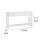 Sofi Console Table White Shagreen Brushed Brass 2 Drawers 52’’ BM326494
