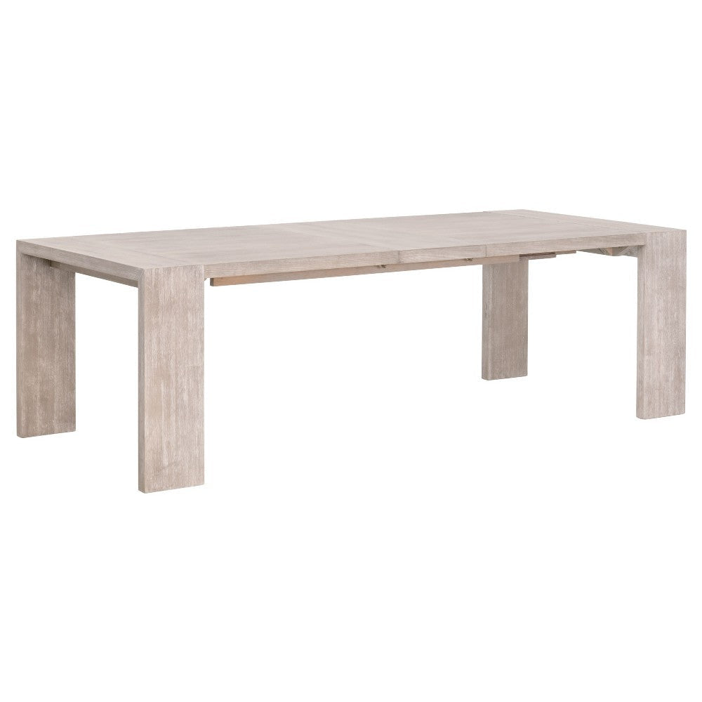 Dining Table Gray Acacia Wood Rectangular Extendable 82-114’’ Top BM326495