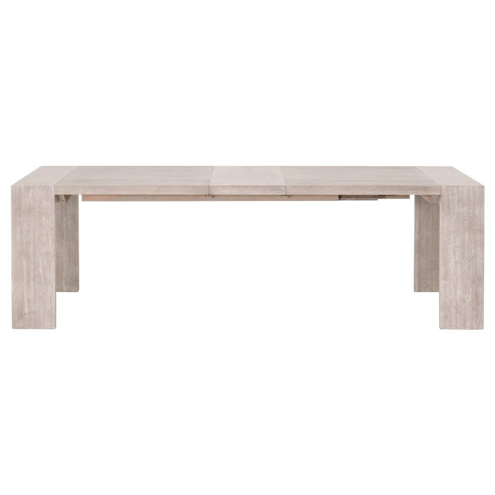 Dining Table Gray Acacia Wood Rectangular Extendable 82-114’’ Top BM326495