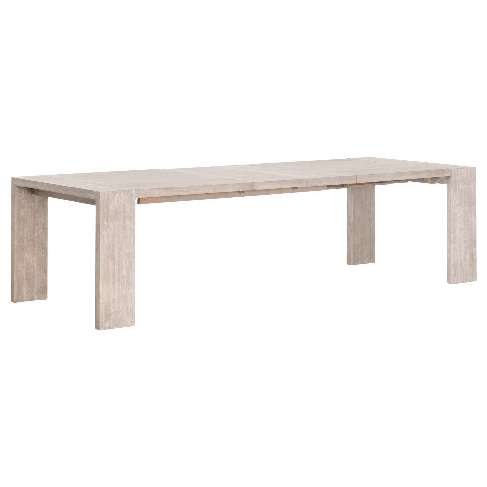 Dining Table Gray Acacia Wood Rectangular Extendable 82-114’’ Top BM326495