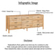 Geti 84 Inch Wide Dresser, 9 Spacious Drawers, Handcrafted Natural Oak White Mango Wood