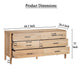 Geti 66 Inch Wide Dresser, 6 Drawers, Handcrafted Natural Oak White Mango Wood