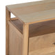 Geti 29 Inch Bedside Nightstand Table, 2 Drawer, Open Shelf, Handcrafted Natural Oak White Mango Wood
