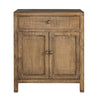 Lia Small Accent Cabinet 2 Door Drawer Antique Style Natural Wood BM326522