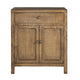 Lia Small Accent Cabinet 2 Door Drawer Antique Style Natural Wood BM326522