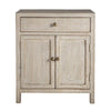 Lia Small Accent Cabinet 2 Door Drawer Antique Style Whitewash Wood BM326523