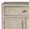 Lia Small Accent Cabinet 2 Door Drawer Antique Style Whitewash Wood BM326523