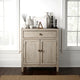 Lia Small Accent Cabinet, 2 Door, Drawer, Antique Style Whitewash Wood