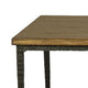 Lemy Dining Table 72’’ Rectangular Brown Top Black Metal Accent Legs BM326524