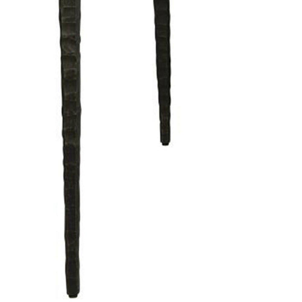 Lemy Dining Table 72’’ Rectangular Brown Top Black Metal Accent Legs BM326524