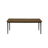 Lemy Coffee Table, 48" Rectangular Brown Top, Black Metal Accent Legs
