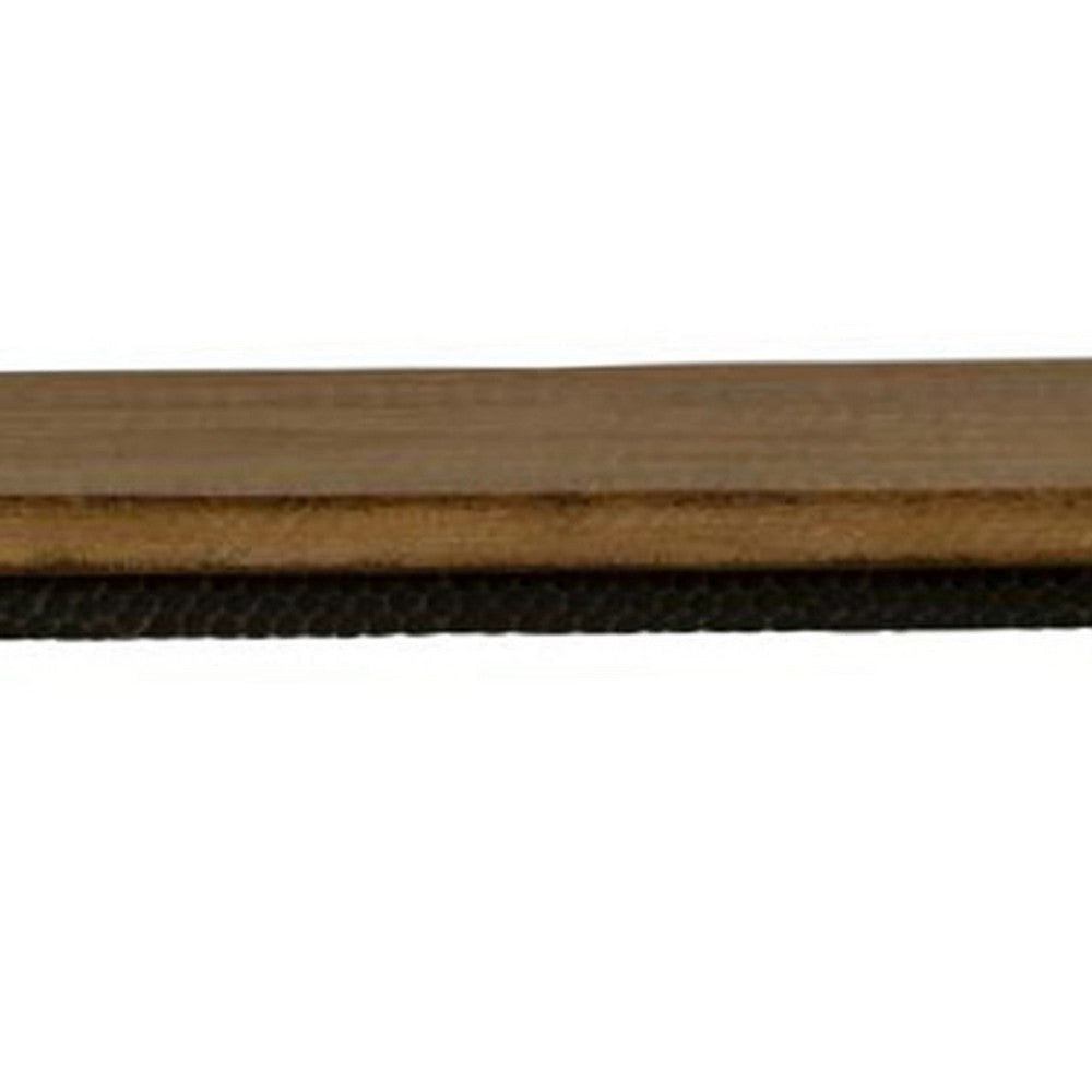 Lemy Sofa Console Table 62’’ Rectangular Brown Top Black Accent Legs BM326526