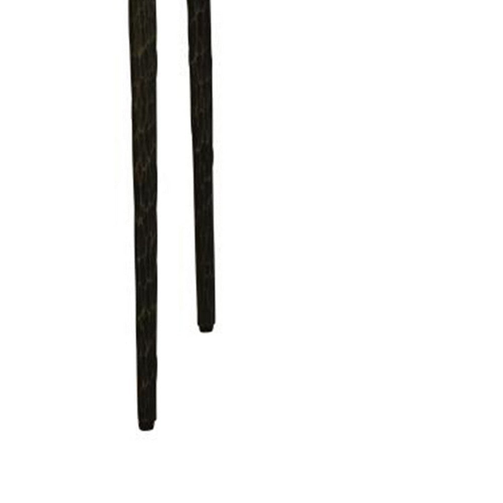 Lemy Sofa Console Table 62’’ Rectangular Brown Top Black Accent Legs BM326526