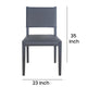 Dining Chair Set of 2 Black Fabric Open Back Matte Black Ash Wood BM326532