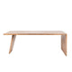 Leno Dining Table 84’’ Rectangular Top Rustic Natural Brown Pine Wood BM326537