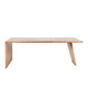 Leno Dining Table, 84" Rectangular Top, Rustic Natural Brown Pine Wood