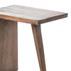 Leno End Table 21’’ Rectangular Top Rustic Natural Brown Pine Wood BM326538