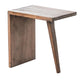 Leno End Table, 21" Rectangular Top, Rustic Natural Brown Pine Wood