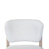 Dining Side Chair Set of 2 Plush White Open Back Natural Gray Wood BM326541