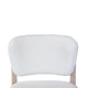 Dining Side Chair Set of 2 Plush White Open Back Natural Gray Wood BM326541
