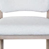Dining Side Chair Set of 2 Plush White Open Back Natural Gray Wood BM326541