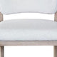 Dining Side Chair Set of 2 Plush White Open Back Natural Gray Wood BM326541