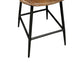 Swivel Barstool Chair Brown Faux Leather Upholstery Black Iron Frame BM326544