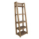 Bookcase, 5 Tier Shelves, Rustic Natural Brown Wood, Ladder Style, 72"