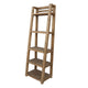Bookcase, 5 Tier Shelves, Rustic Natural Brown Wood, Ladder Style, 72"