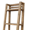 Bookcase, 5 Tier Shelves, Rustic Natural Brown Wood, Ladder Style, 72"